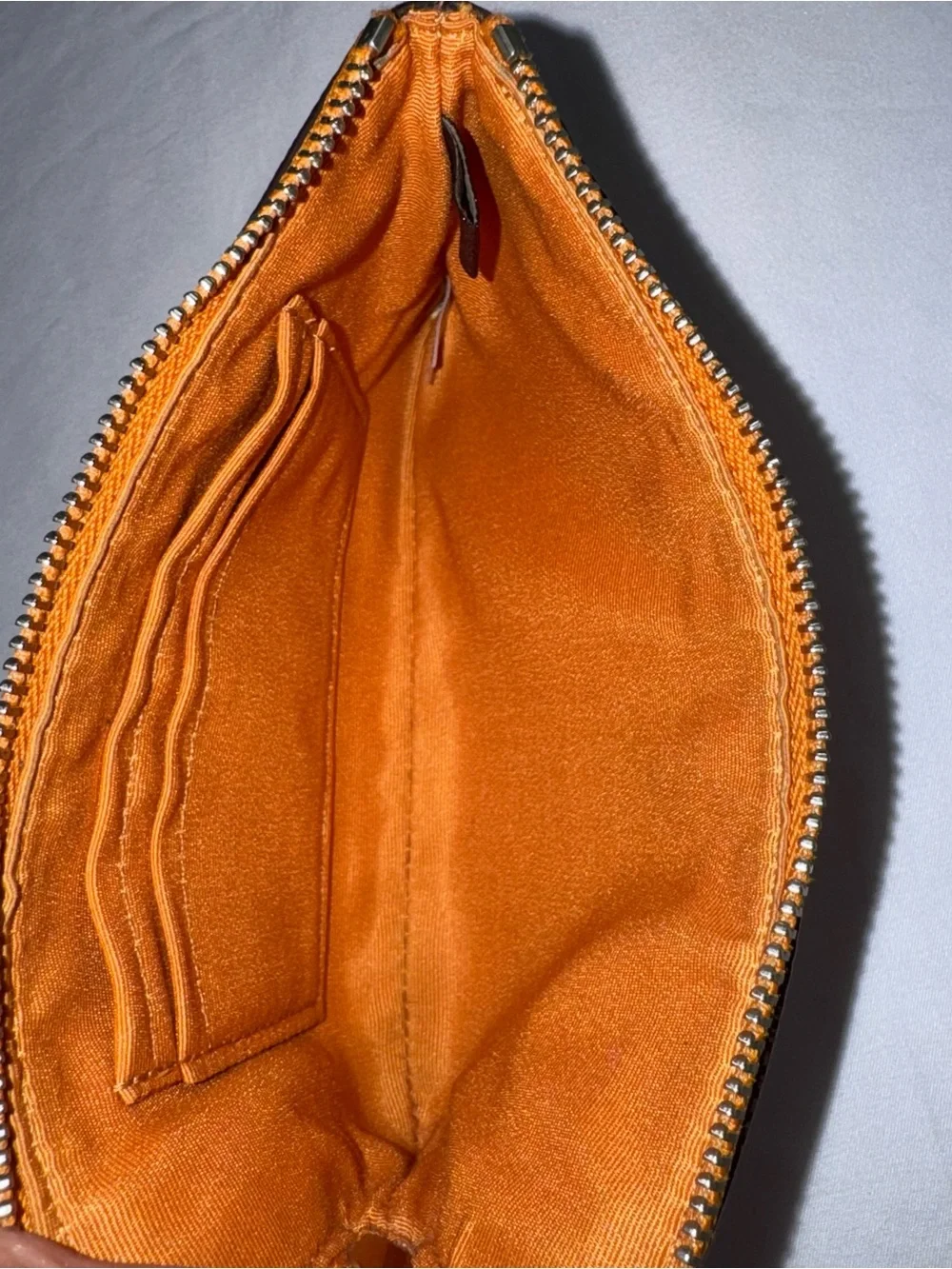 Coach marigold leather Corner Zip Wristlet